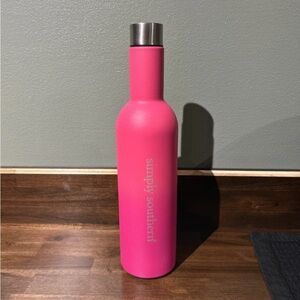 Simply Southern Bright Pink wine tumbler with Silver Cap